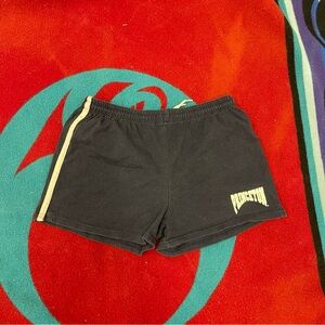 Vintage 70s Princeton Running Shorts navy in color